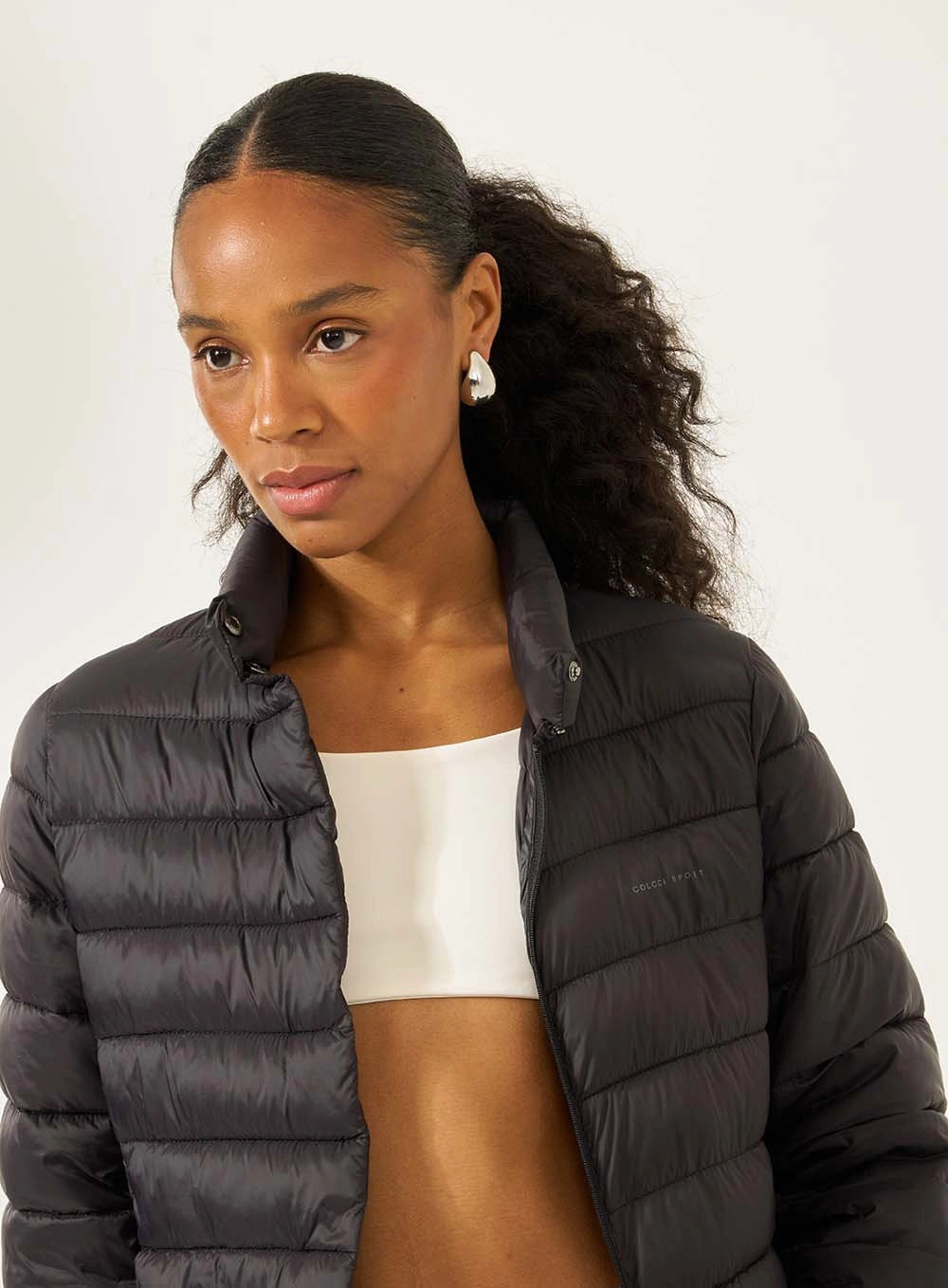 Jaqueta Tecido Plano 1 Feminino Colcci Sport Preto