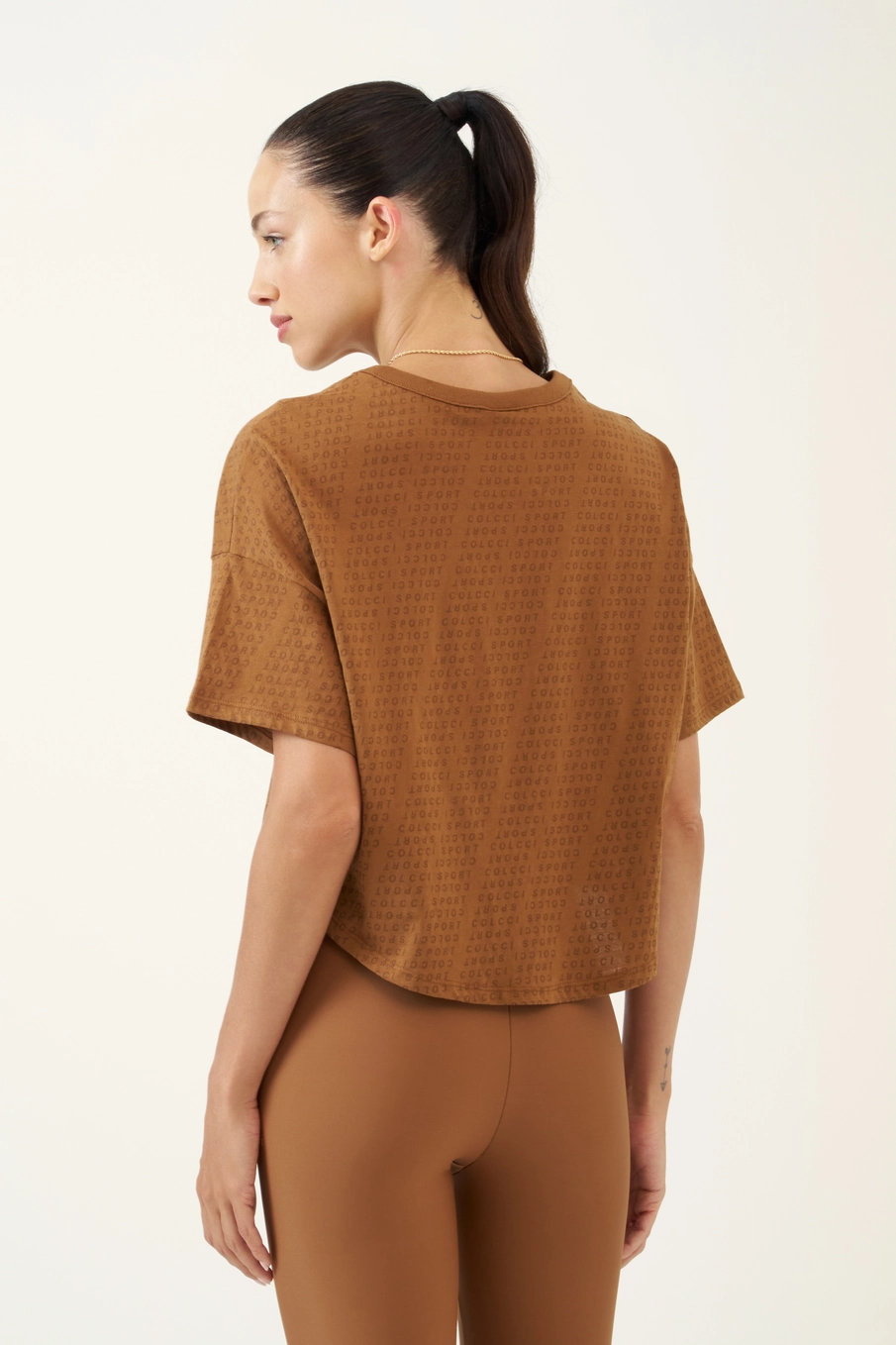 Camiseta Feminina Loose Estampada Marrom