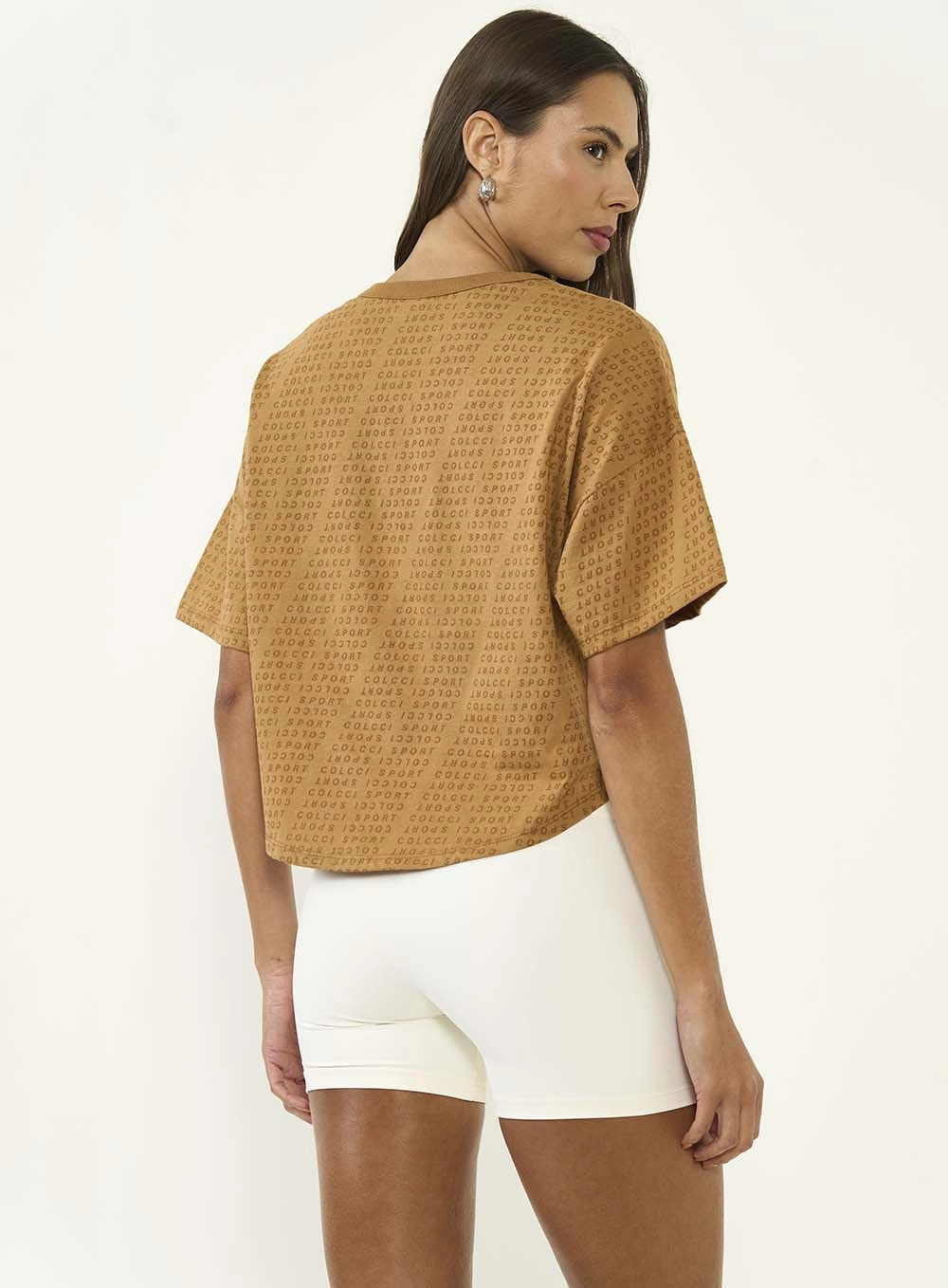 Camiseta Feminina Loose Estampada Marrom