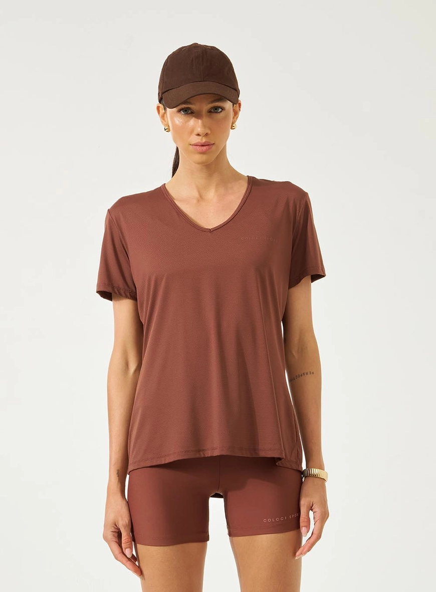 Camiseta Feminina Comfort Com Decote V
