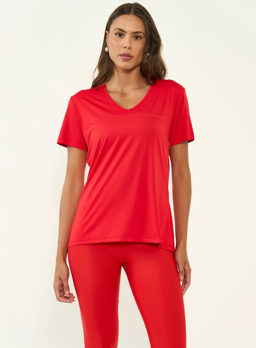 Camiseta Feminina Comfort Com Decote V