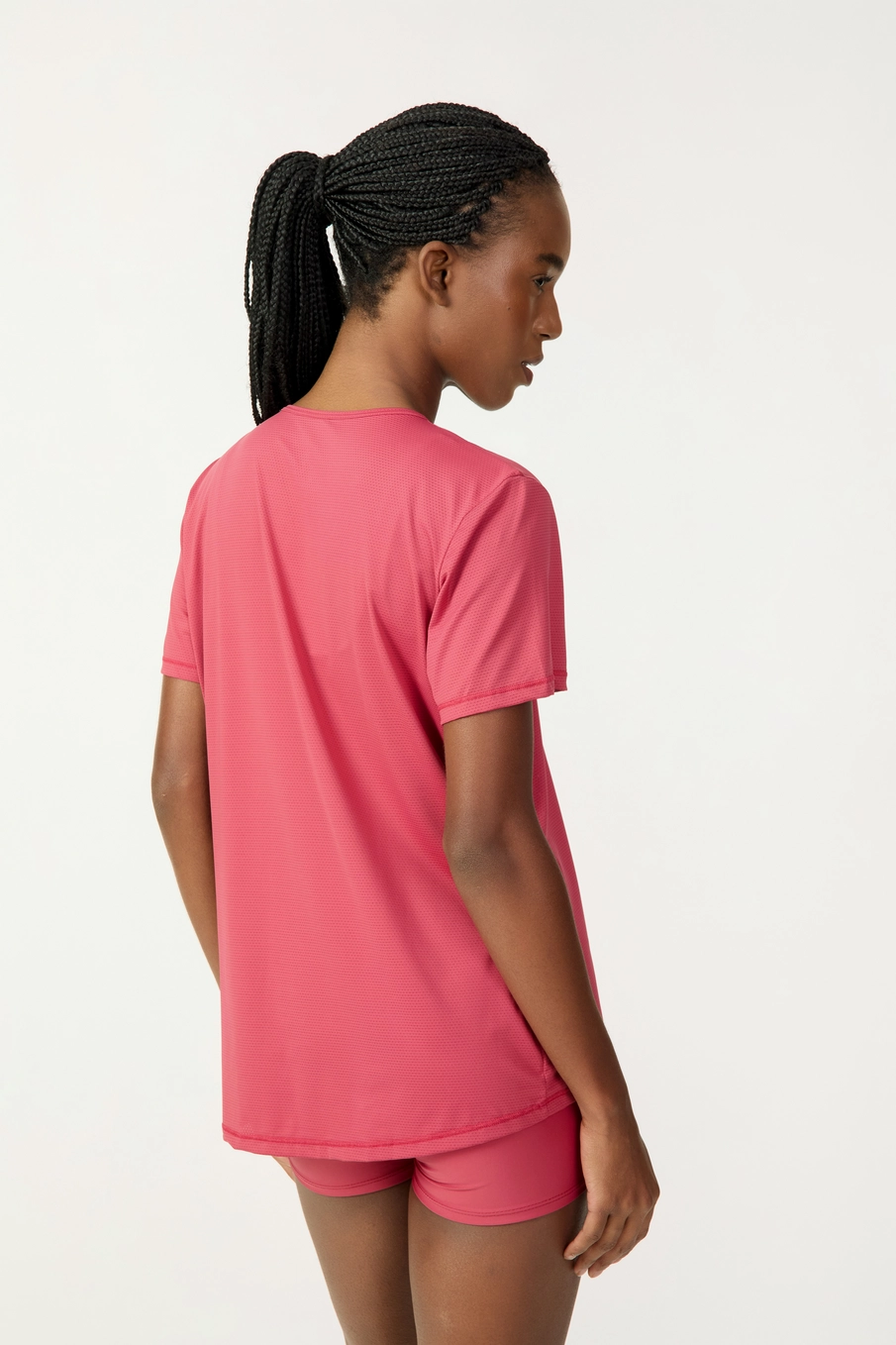 Camiseta Feminina Comfort Com Decote V Vermelho