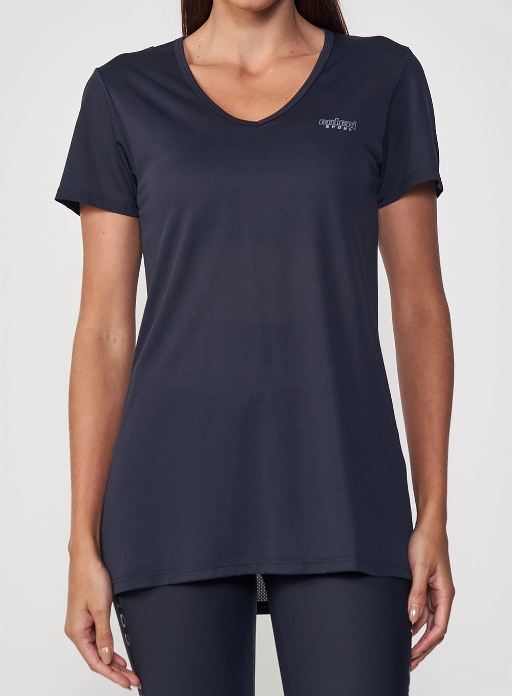 Blusa Feminina Gola V Preto