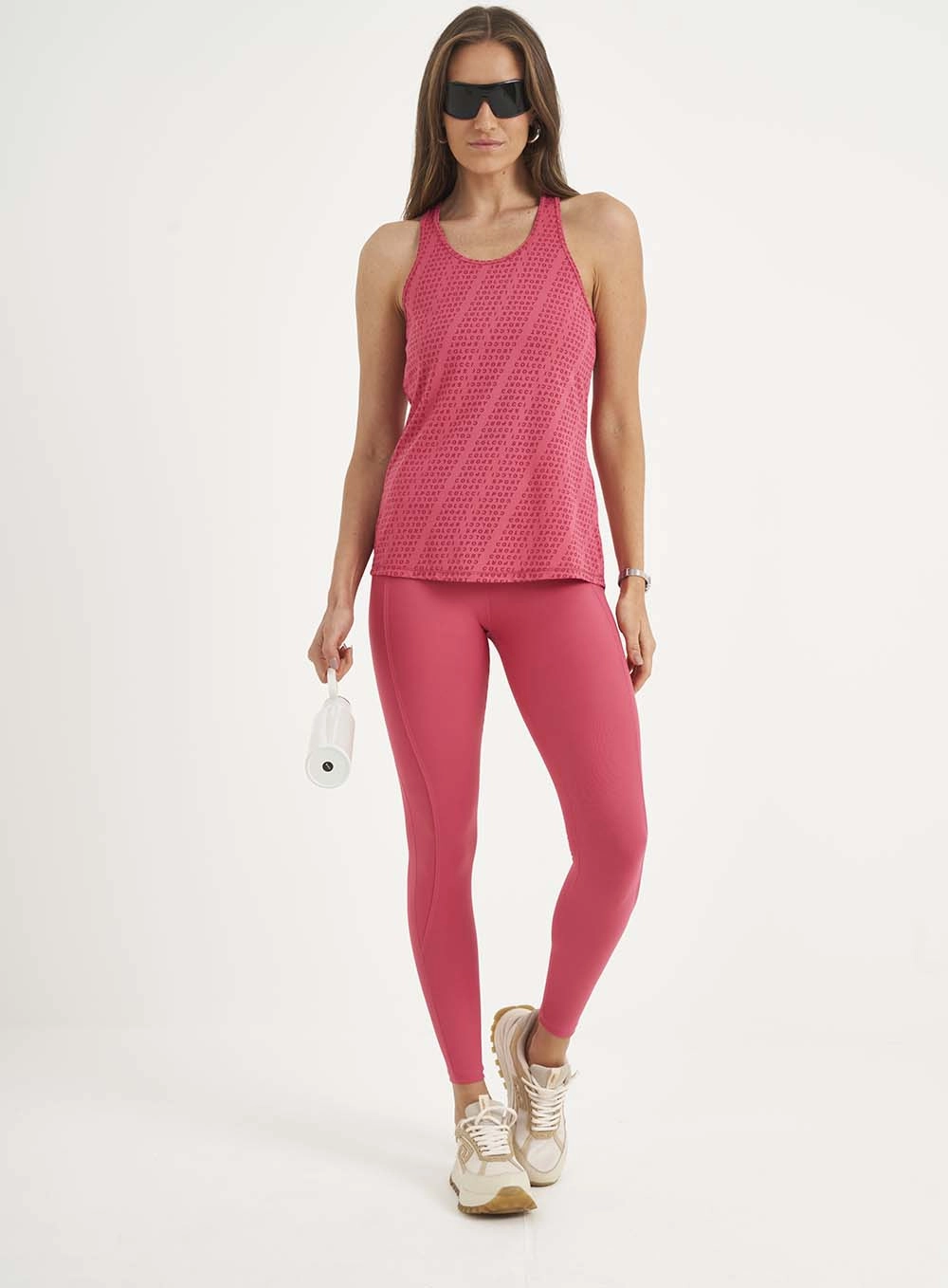 Regata Malha Sport  Feminino Colcci Sport Rosa