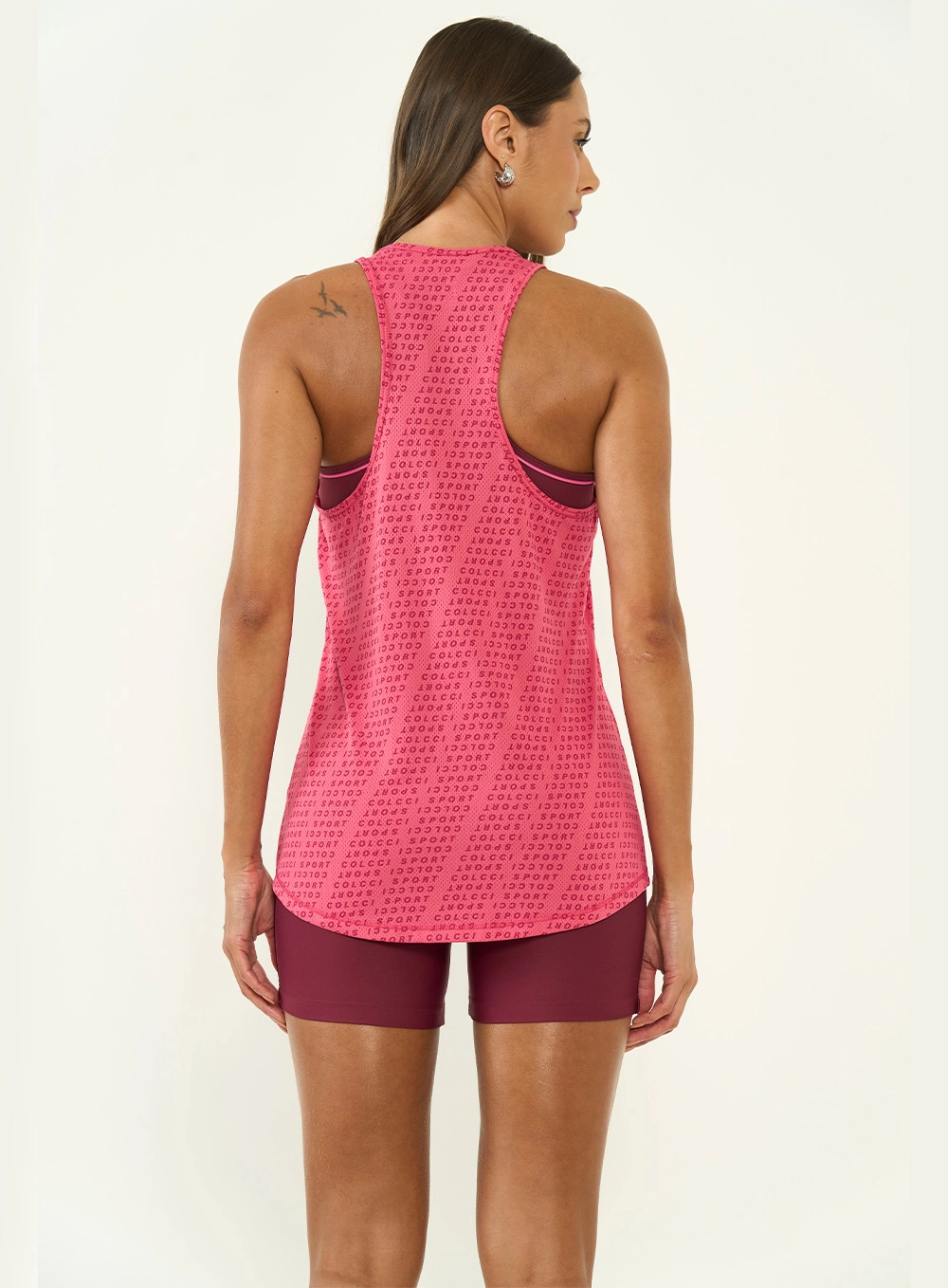 Regata Malha Sport  Feminino Colcci Sport Rosa