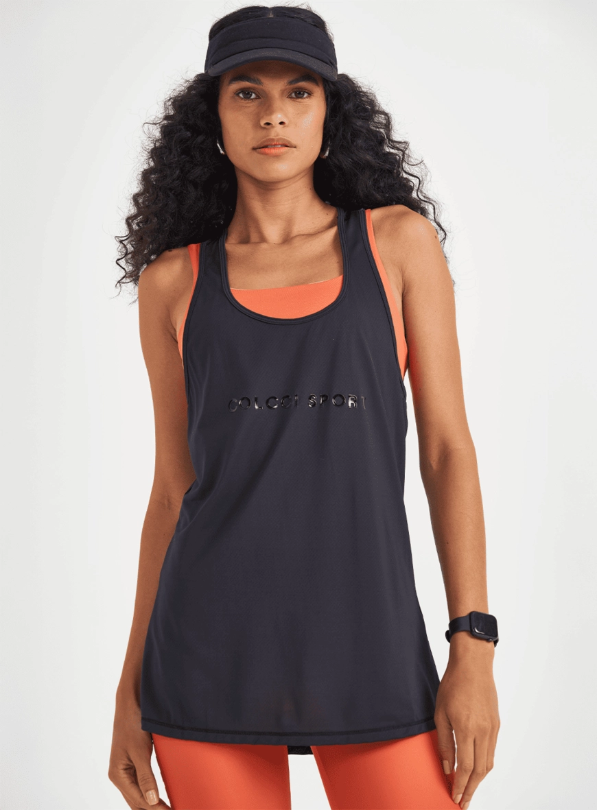 Regata Malha Sport  Feminino Colcci Sport