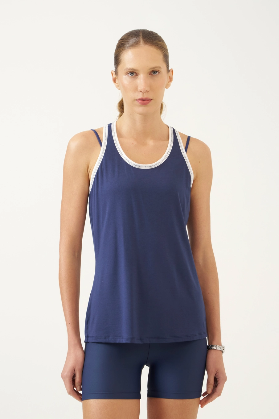 Regata Feminina Slim Azul