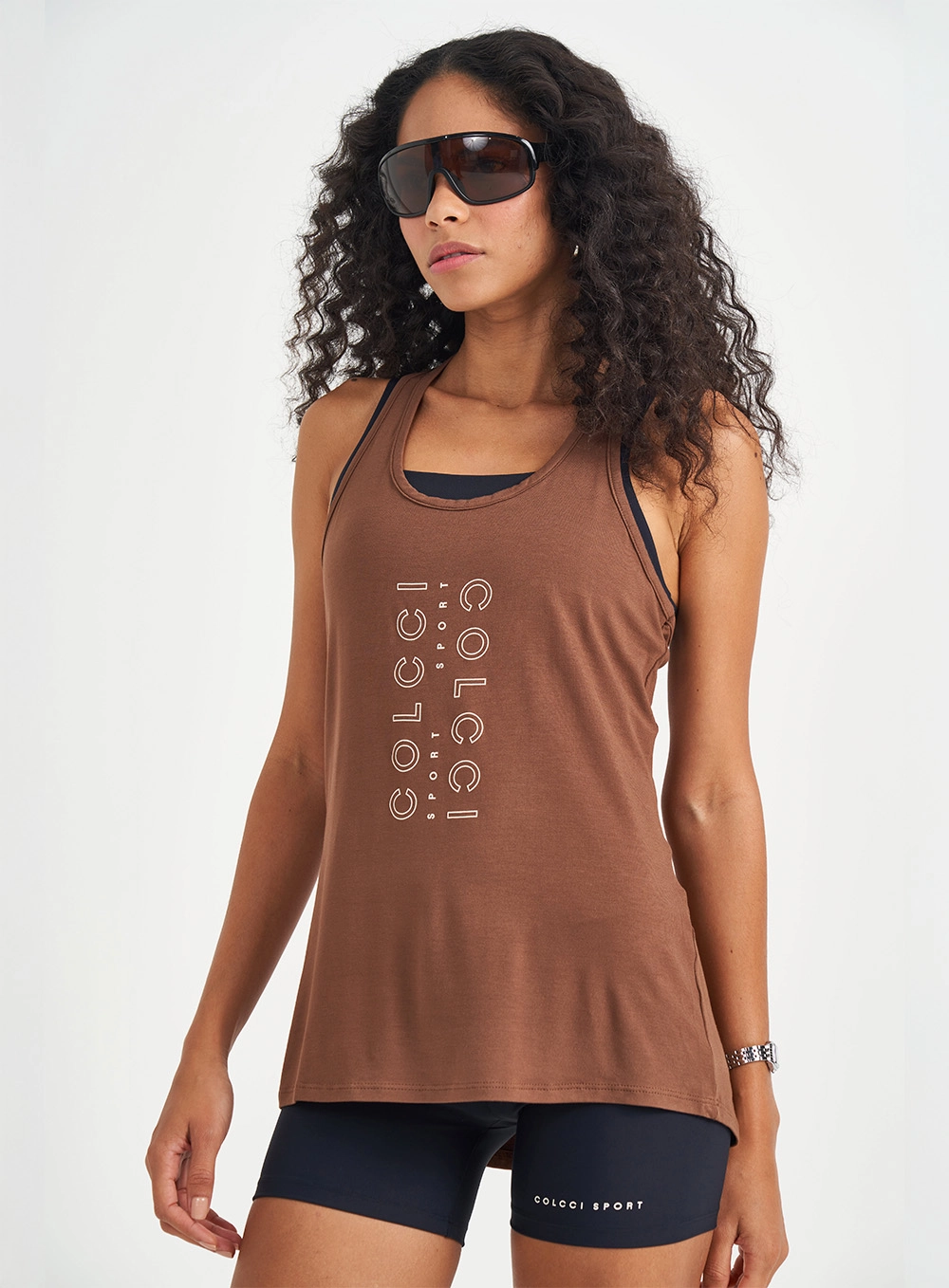 Regata Feminina Slim Fit Marrom