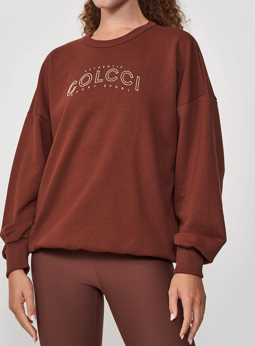 Blusão Moletom Feminino Marrom