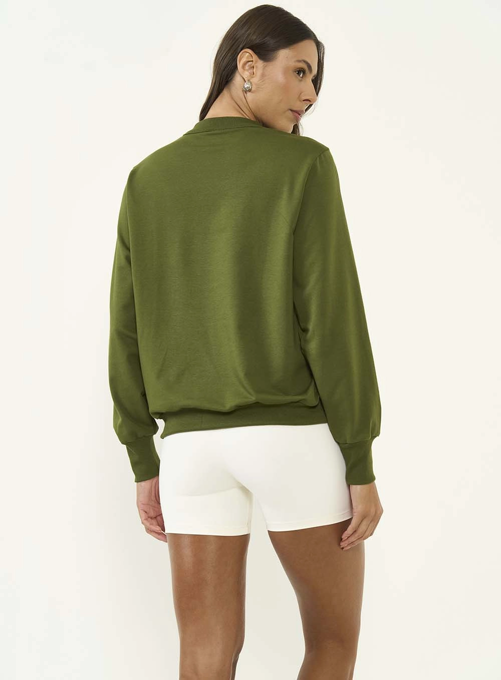 Blusão Moletom Feminino Comfort Fit Verde