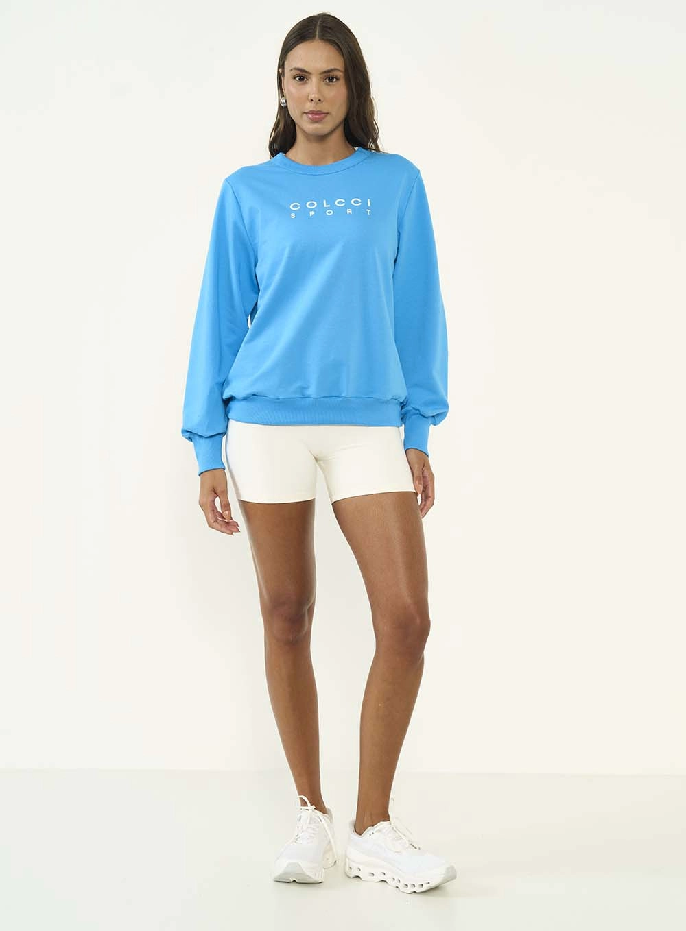 Blusão Moletom Feminino Comfort Fit Azul