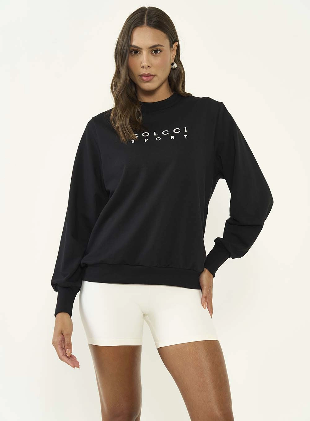 Blusão Moletom Feminino Comfort Fit Preto