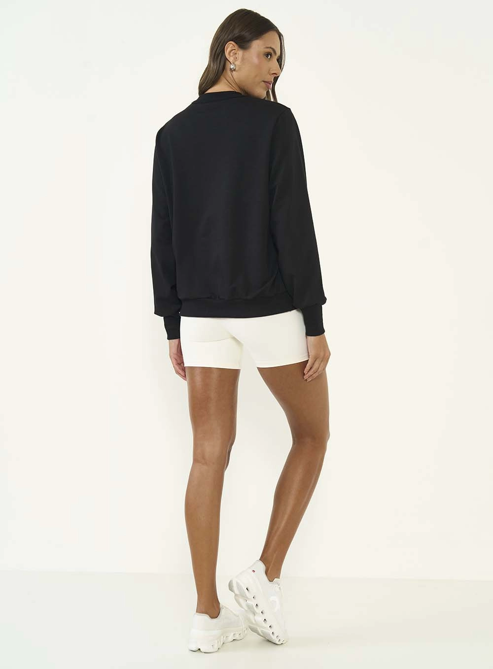Blusão Moletom Feminino Comfort Fit Preto