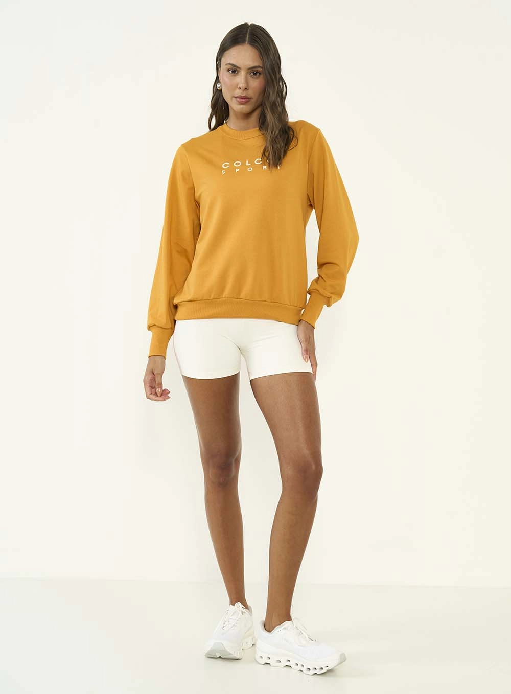 Blusão Moletom Feminino Comfort Fit Laranja