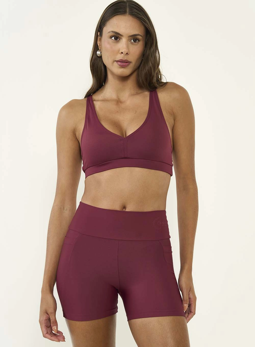 Top Malha Sport  Feminino Colcci Sport Bordô