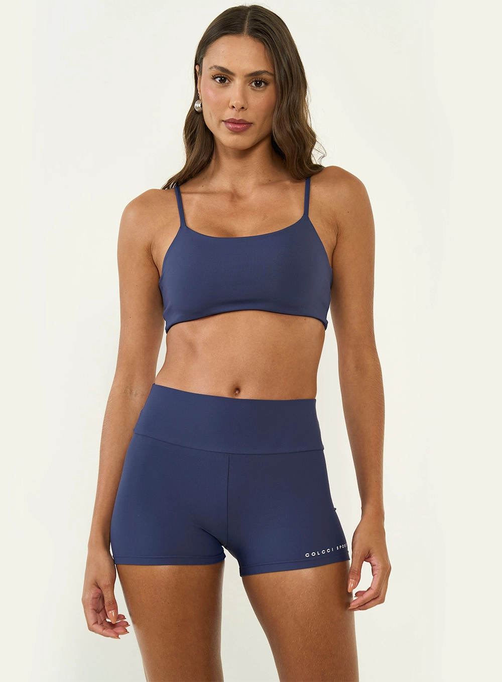 Top Slim Alças Finas Azul