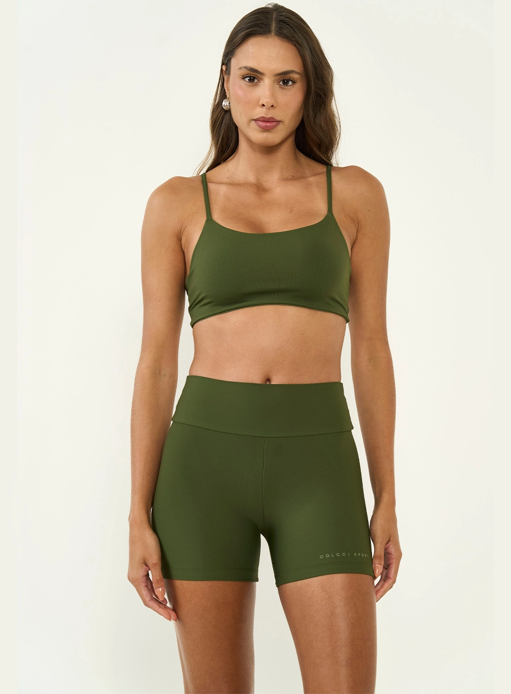 Top Slim Alças Finas Verde