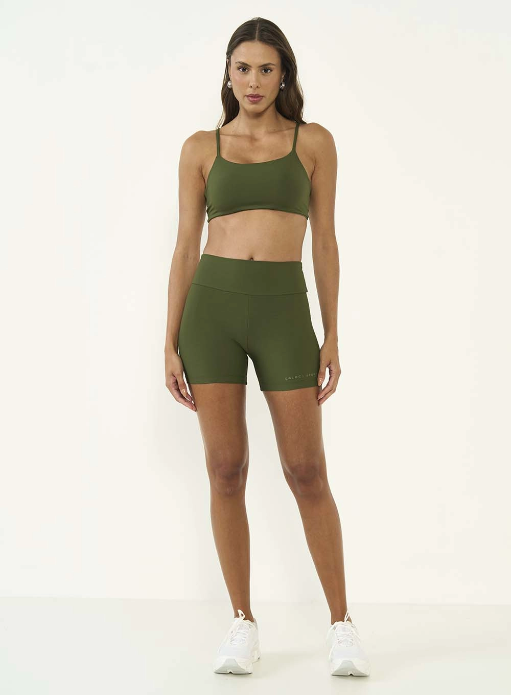 Top Slim Alças Finas Verde
