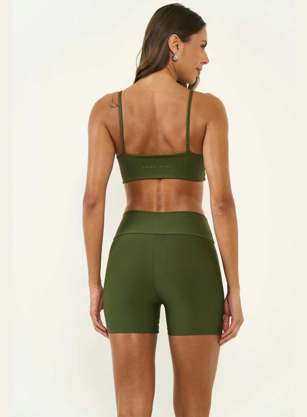 Top Slim Alças Finas Verde