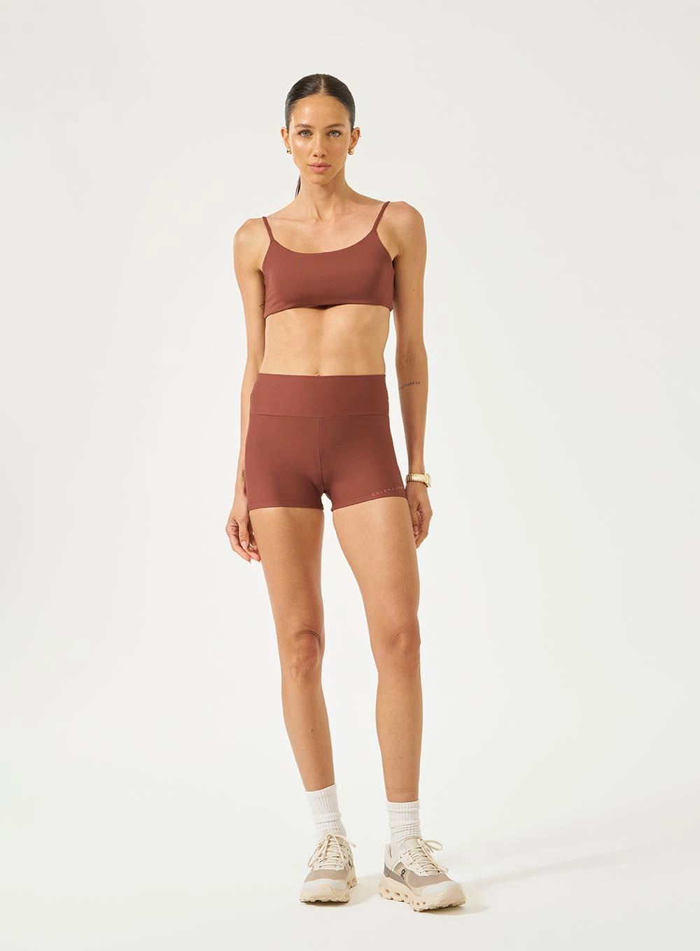 Top Slim Alças Finas Marrom Marissa