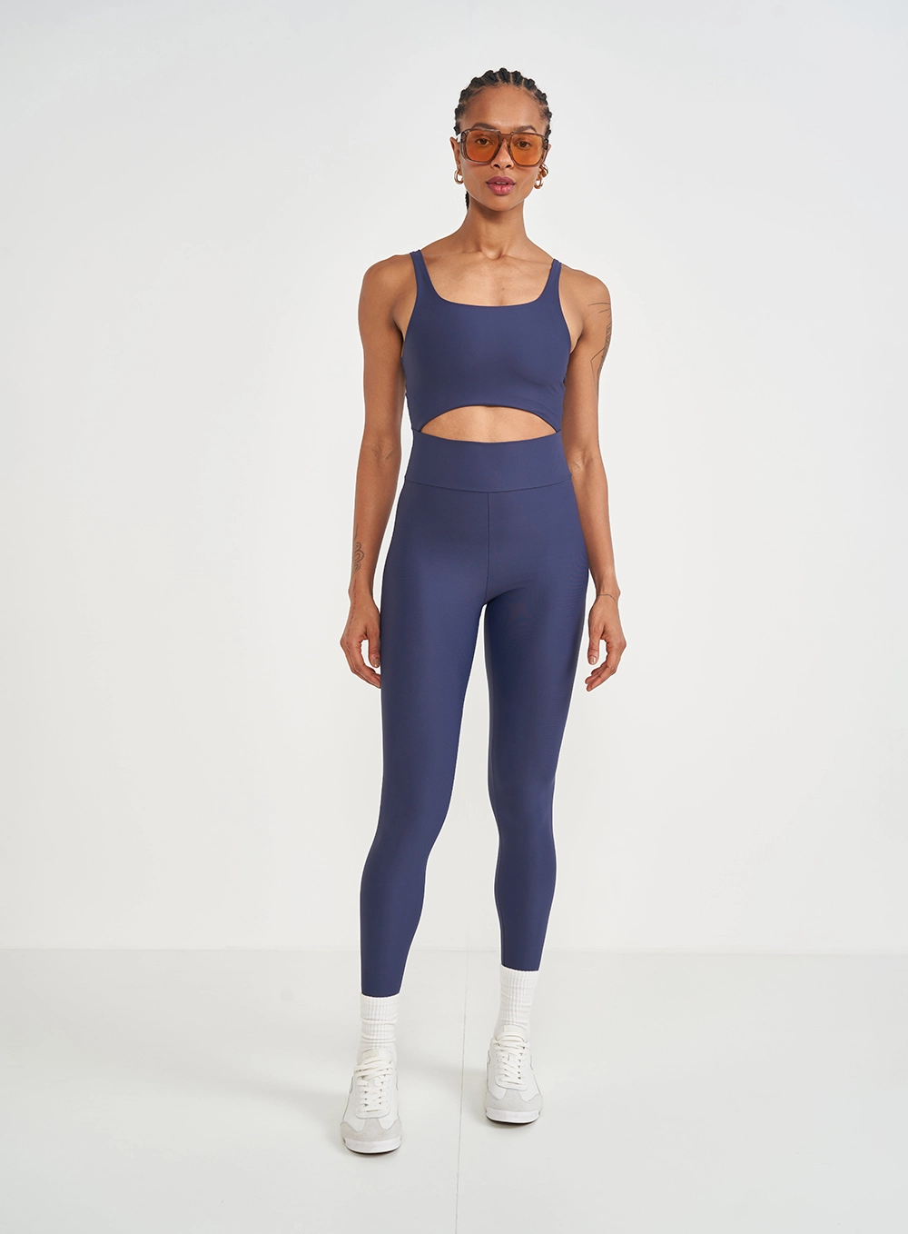 Macacão Slim Cut-out Azul