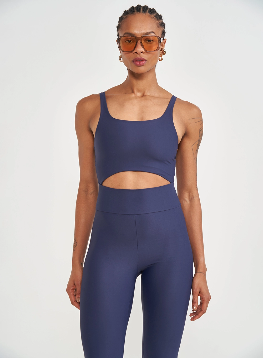 Macacão Slim Cut-out Azul