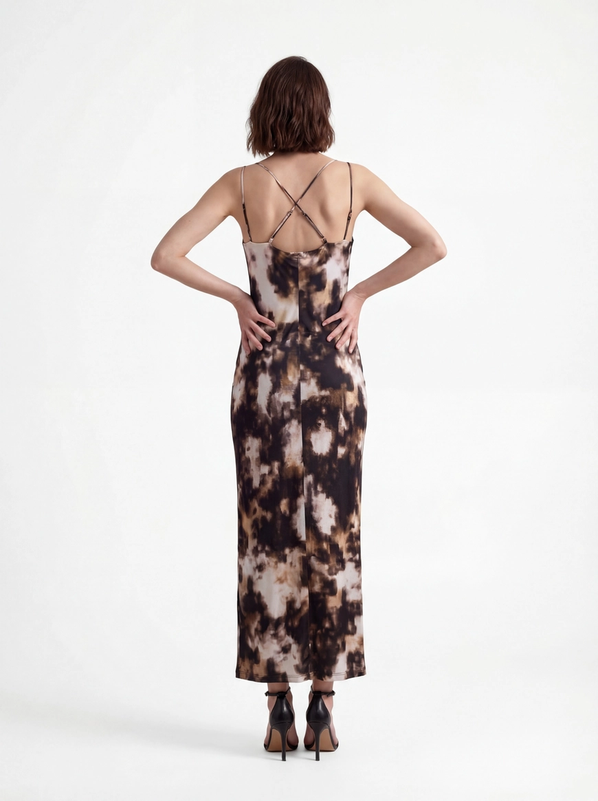 Vestido Longo Slim Estampado Estampados 3