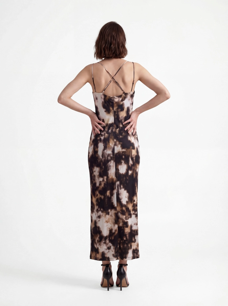 Vestido Longo Slim Estampado Estampados 4