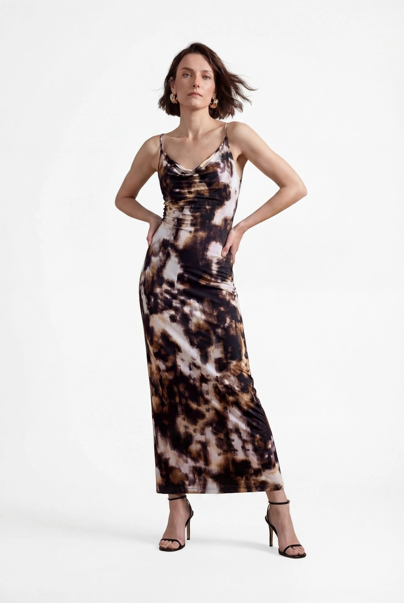 Vestido Longo Slim Estampado Estampados 5