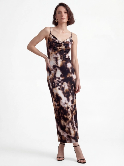 Vestido Longo Slim Estampado