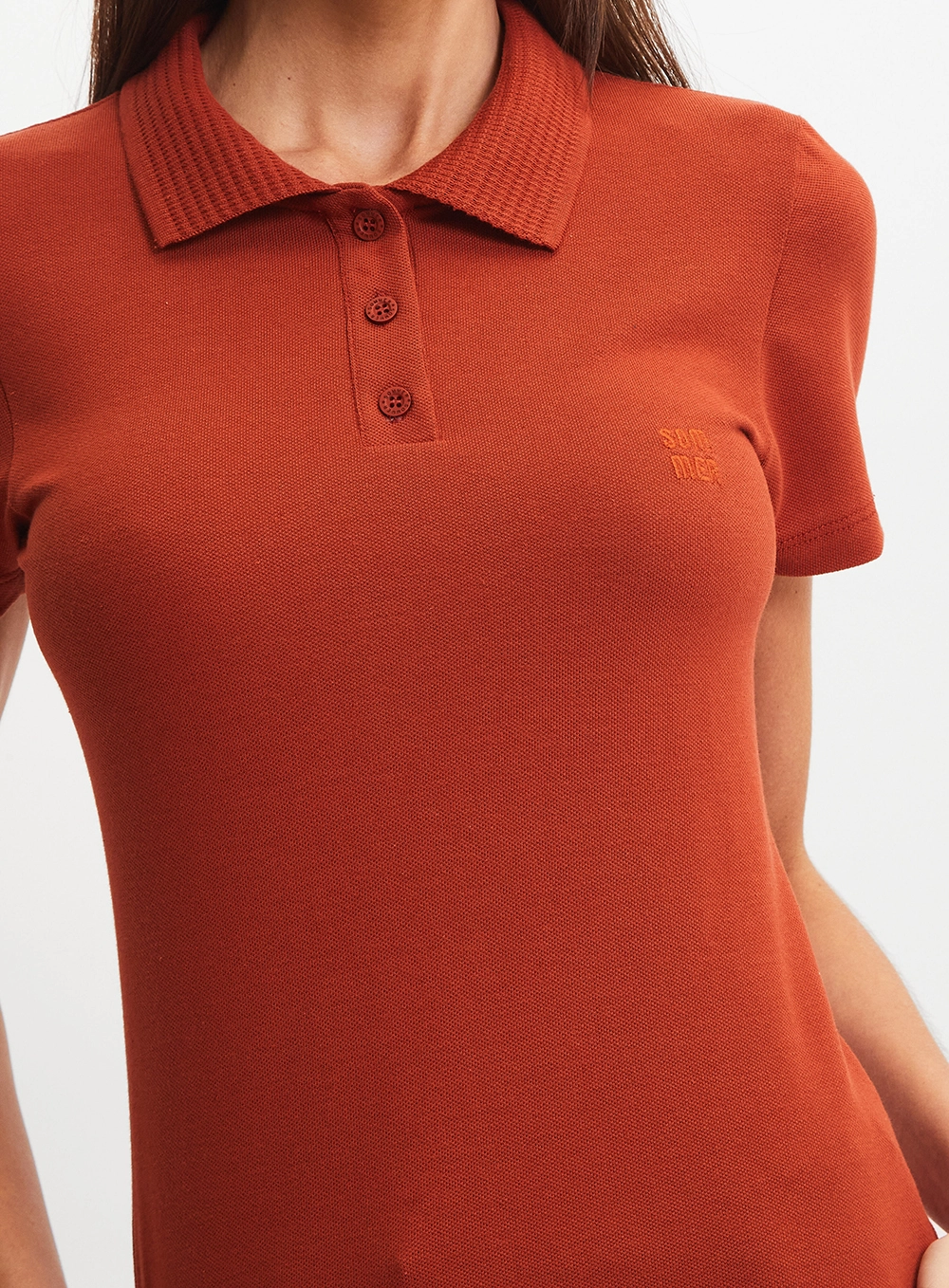 Polo Feminina Small Laranja 4
