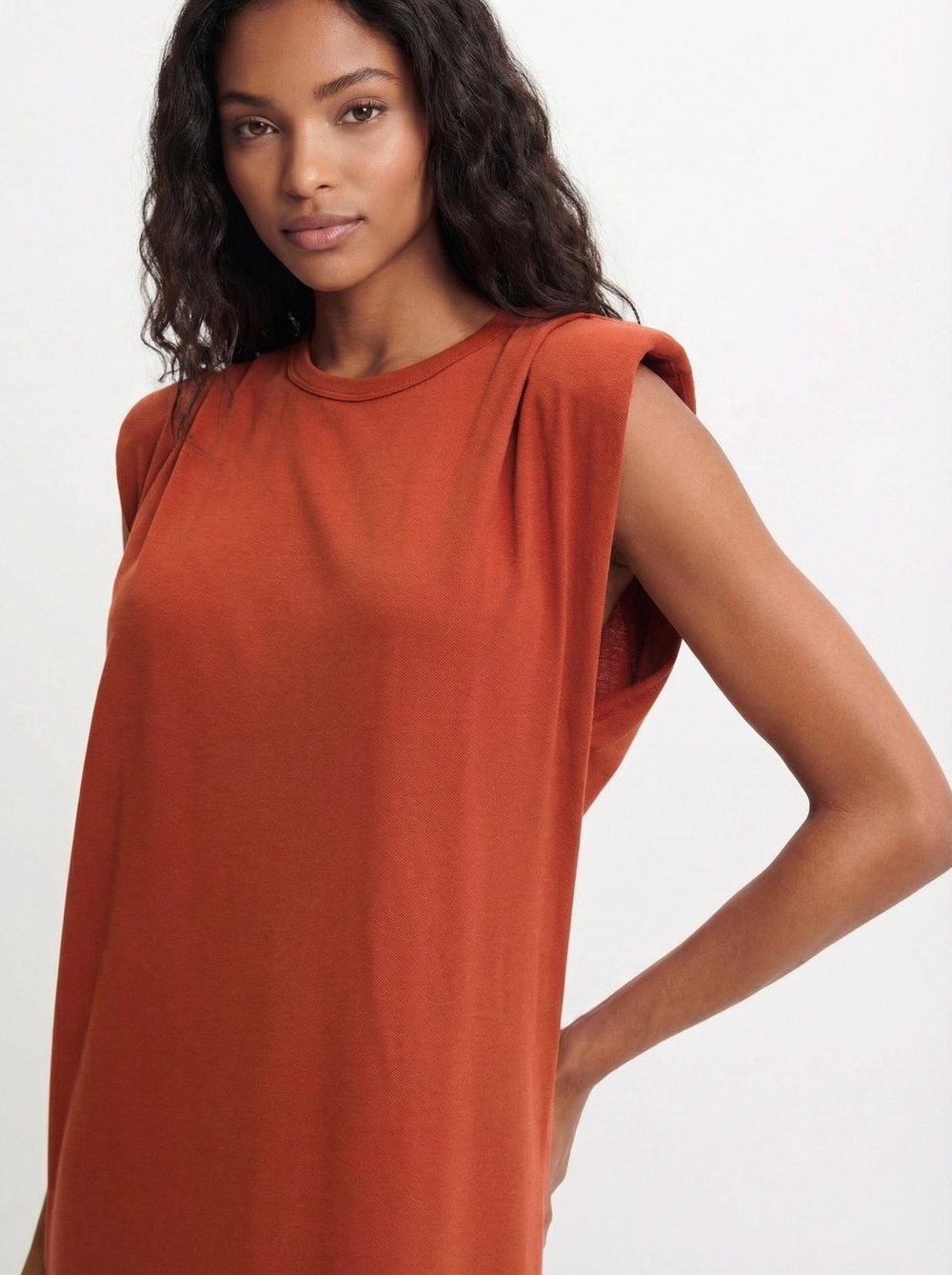 Vestido Maxi Midi Comfort Laranja 4
