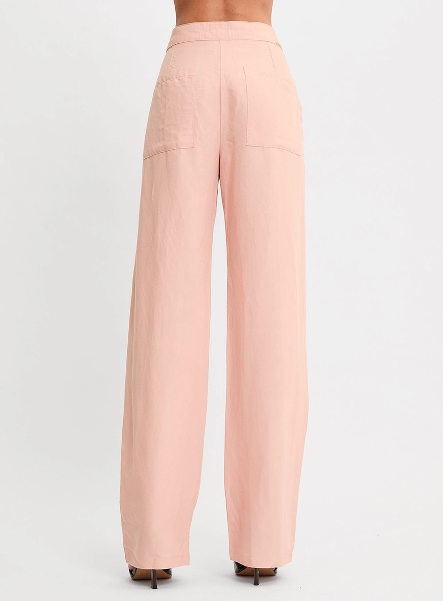 Calça Alfaiataria Reta Bege 3