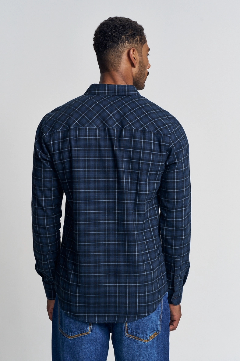 Camisa Masculina Xadrex Manga Longa Estampados 3