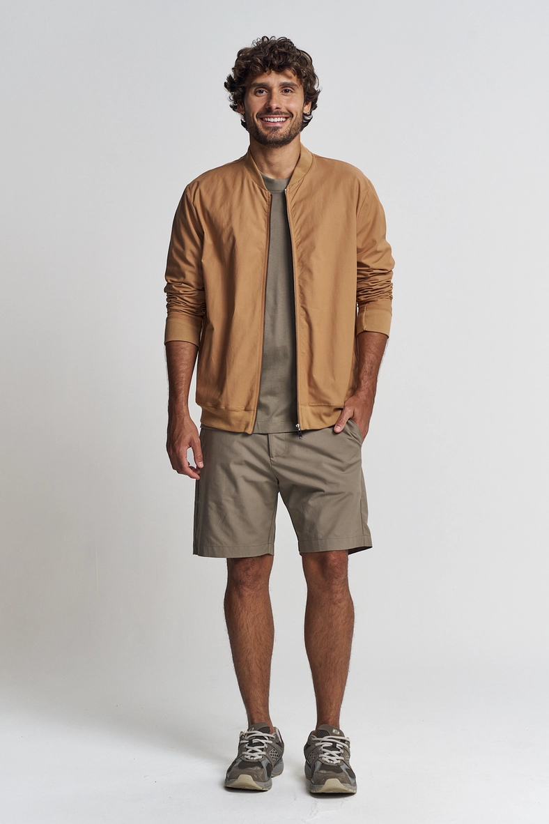Camiseta Masculina Reta Basic Bege 4