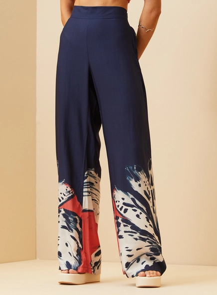 Calça Feminina Ampla Com Estampa