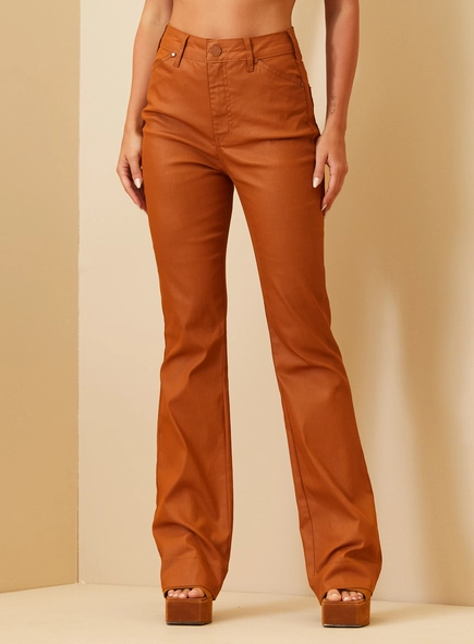Calça Feminina Wide Leg Resinada Camila