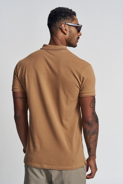 Polo Masculina Com Detalhe Contrastante - Fit