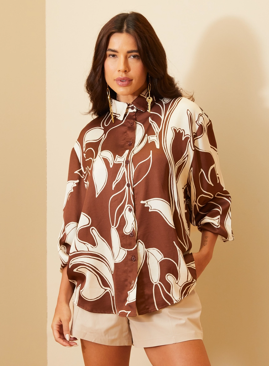 Camisa Fluida Estampada Estampados 1
