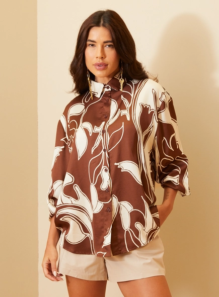 Camisa Fluida Estampada