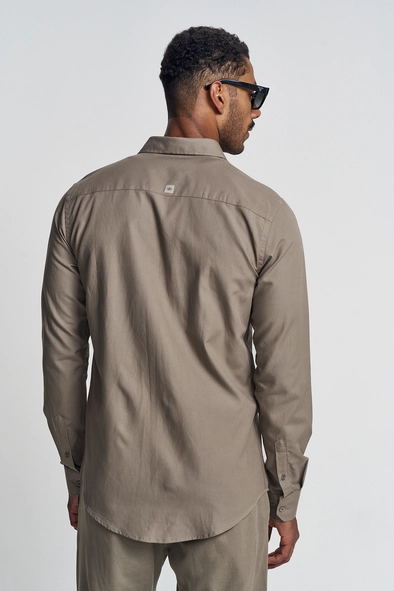 Camisa Masculina Com Detalhe Bordado - Casual