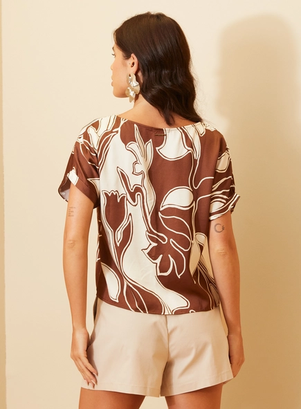 Camiseta Feminina Ampla Estampada
