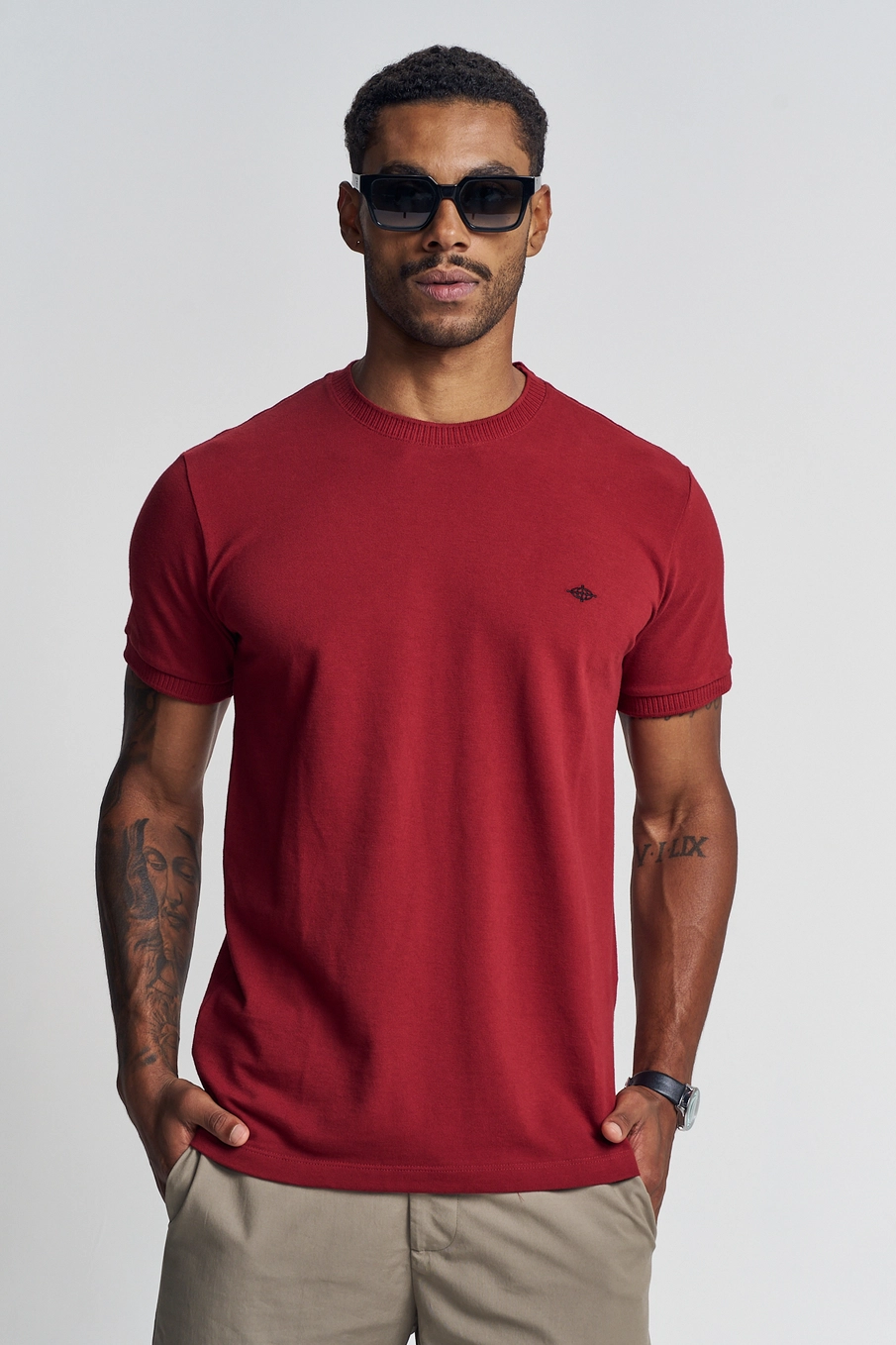 Camiseta Malha 1 Masculino Triton Vermelho 1