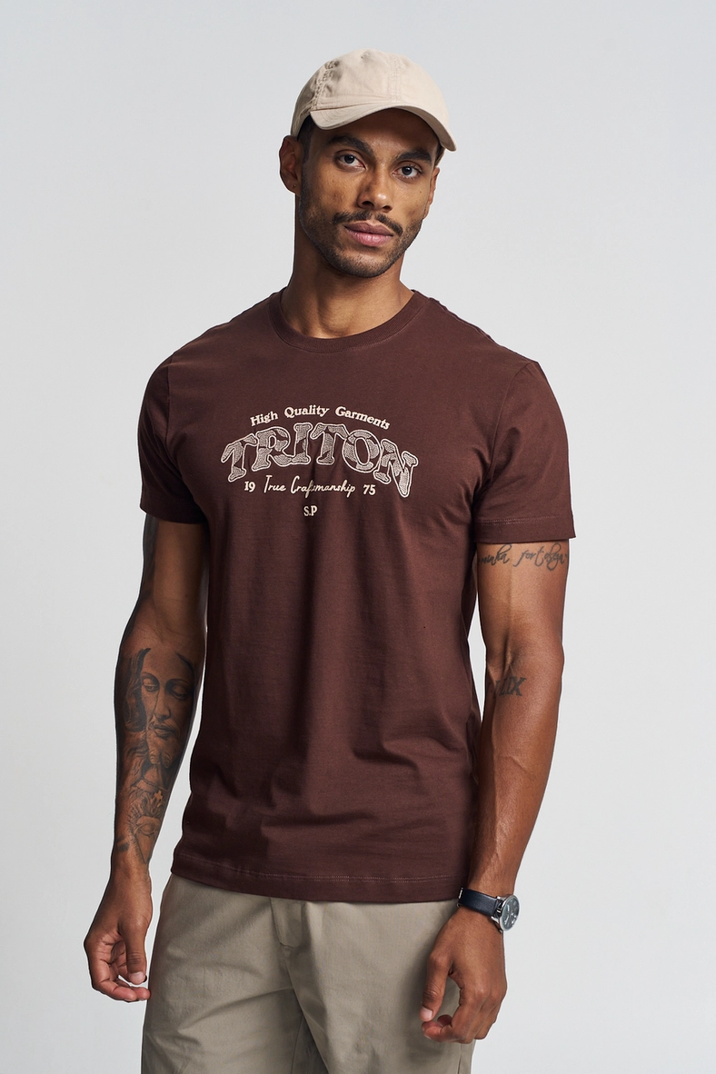 Camiseta Malha 1 Masculino Triton Marrom 1