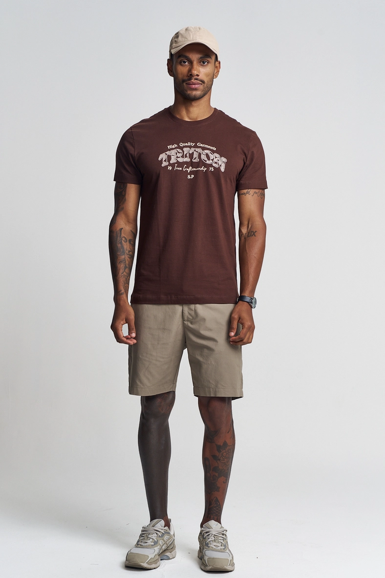 Camiseta Malha 1 Masculino Triton Marrom 4