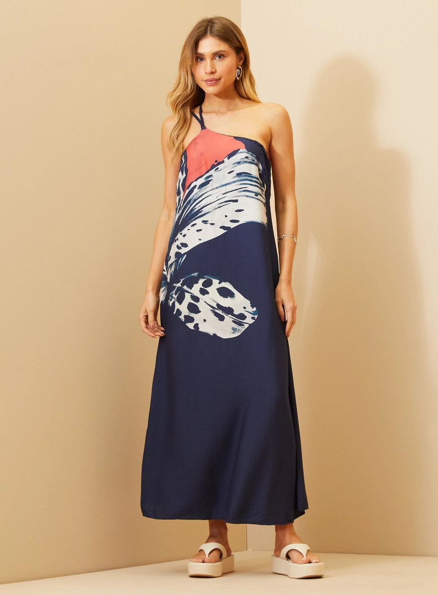 Vestido Longo Um Ombro Estampados 2