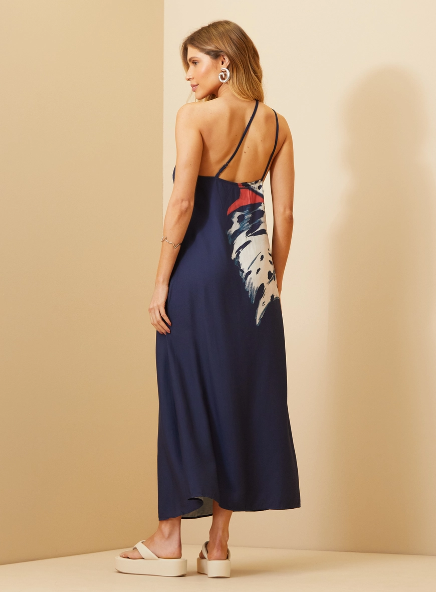 Vestido Longo Um Ombro Estampados 4
