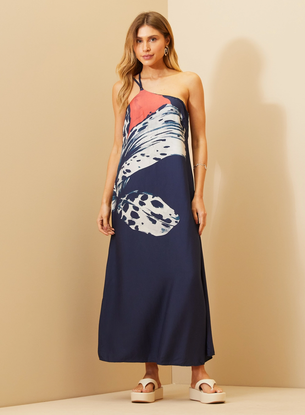 Vestido Longo Um Ombro Estampados 2