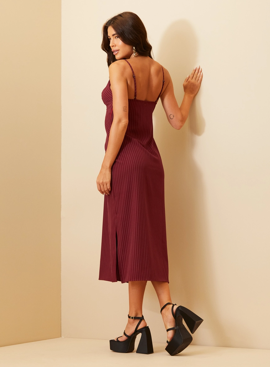 Vestido Midi Comfort Listrado Estampados 4