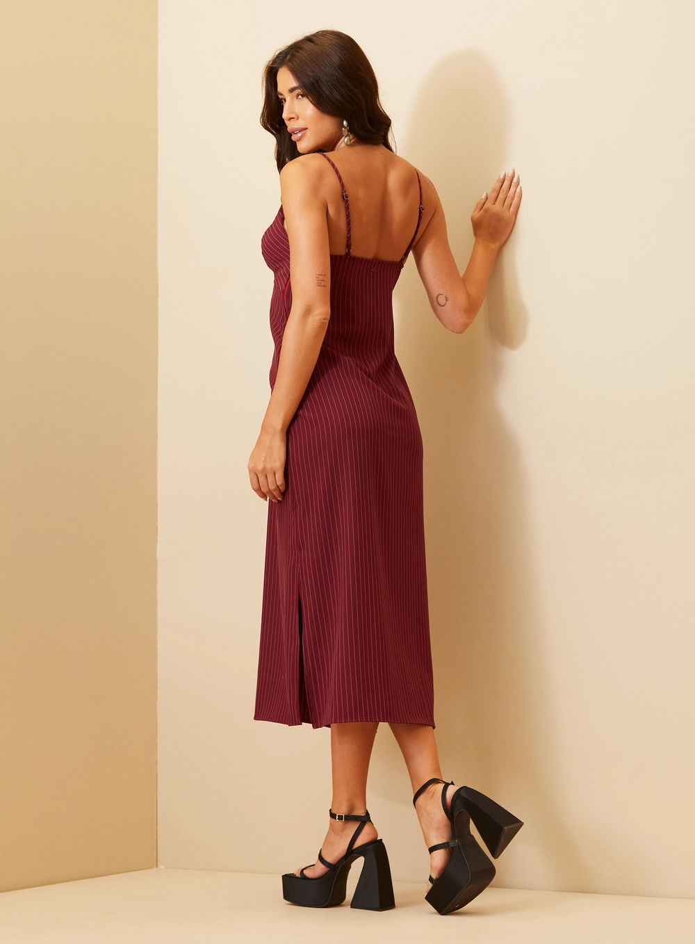 Vestido Midi Comfort Listrado Estampados 4